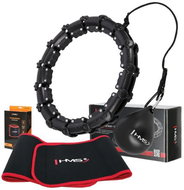 HMS Set HHW02 + BR163 masážní hula hoop obruč se závažím, černá - Hula Hoop
