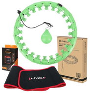 HMS Set HHW01 + BR163 masážní hula hoop obruč se závažím, zelená - Hula Hoop