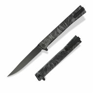 OCASO Solstice Engraved Titanium + Black - Pocket Knife