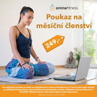 Online Fitness voucher Mesačný - Voucher: