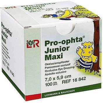 Pro-ophta Junior Maxi Occluder Patch 7.0 × 5.9cm 100pcs - Medical Device - Main image