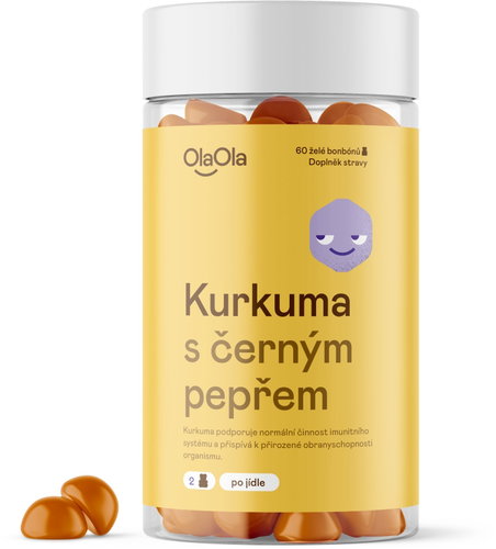 OlaOla Turmeric with Black Pepper 60 Jelly Sweets - Dietary Supplement - Main image