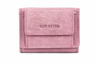 Old River kožená mini peněženka s mincovníkem a kapsou na klíče, růžová - Wallet
