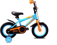 OLPRAN Matty 12", modrá/oranžová - Dětské kolo