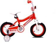 Gyerek kerékpár OLPRAN Berry 12", narancs / fehér - Dětské kolo