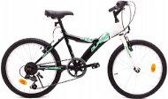 Olpran Lucky 20" čierny/zelený - Detský bicykel