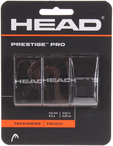 HEAD Multipack 4 pcs Prestige Pro 3 overgrip wrap thick. 06 mm black Main image HEAD Multipack 4 pcs Prestige Pro 3 overgrip wrap thick. 06 mm black - Tennis Racket Grip Tape - Main image