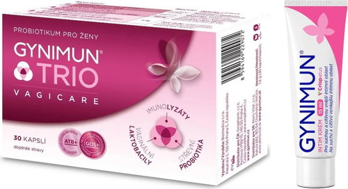 GYNIMUN Trio Vagicare 30 kapslí + Intim krém 15 ml Main image GYNIMUN Trio Vagicare 30 kapslí + Intim krém 15 ml - Dietary Supplement - Main image