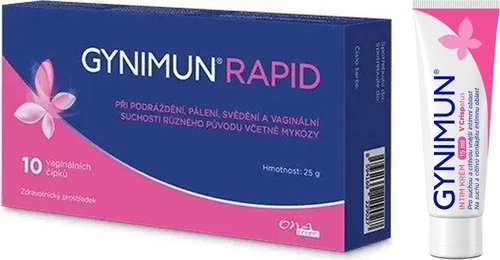 GYNIMUN Rapid 10 vaginálních čípků + Intim krém 15 ml - Medical Device - Main image