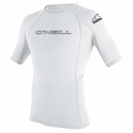 O'Neill Pánské lycrové triko BASIC SKINS CREW, krátký rukáv, bílé - Lycra Clothing