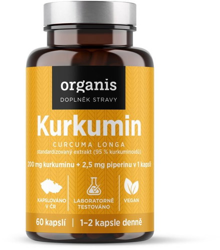 Organis Kurkumin + piperin 60 kapslí - Curcumin - Main image