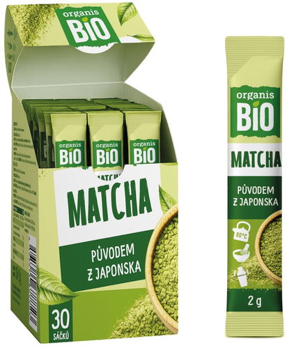 Organis Matcha BIO Sticks 30×2g - Matcha - Main image