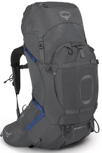 Osprey Aether Plus 60 Eclipse Grey S/M - Tourist Backpack - Main image