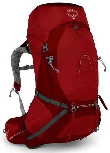 Osprey Atmos AG 50 II, rigby red, LG - Tourist Backpack - Main image