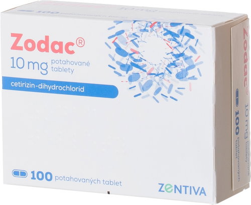 Zodac 10 mg 100 coated tablets - Medicinal Product - Main image
