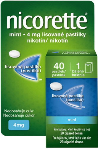 Nicorette Mint 4mg, 40 lozenges - Medicinal Product - Main image