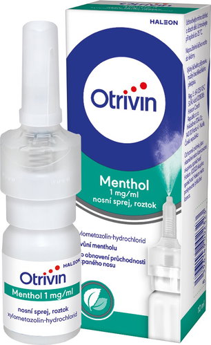 Otrivin Menthol 1 mg/ml nasal spray 10 ml - Medicinal Product - Main image