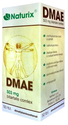 DMAE 503 mg Bitartate Complex 50 tablets - Dietary Supplement - Main image