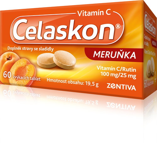 Celaskon Apricot 100 mg 60 tablets - Vitamin C - Main image