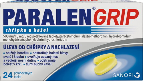 Paralen Grip Flu and Cough 24 tablets - Medicinal Product - Main image