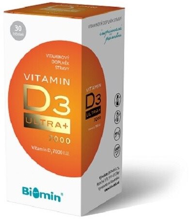 Biomin Vitamin D3 Ultra + 7000 I. U. 30 capsules - Vitamin D3 - Main image