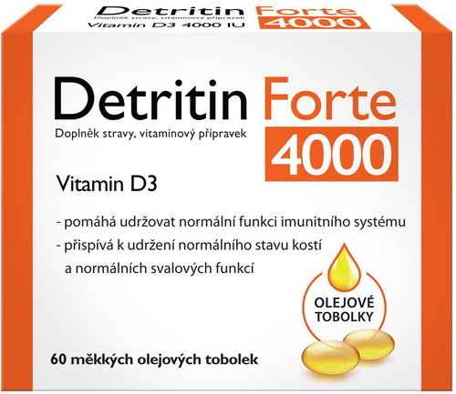 Detritin Forte Vitamin D3 4000 IU 60 softgels - Vitamin D3 - Main image