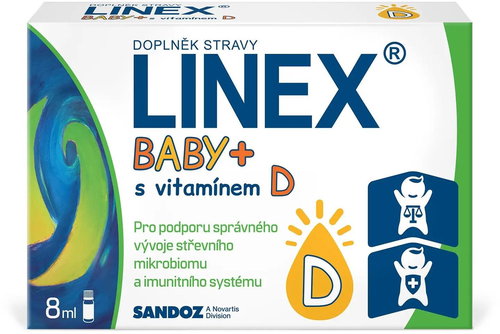 LINEX Baby+ with vitamin D 8 ml - Probiotics - Main image