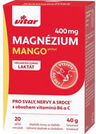 Vitar Magnesium 400 mg + vit. B6 + vit. C mango, 20 sachets - Magnesium