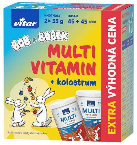 Vitar Kids Multi + Colostrum 2 × 45 tablets - Multivitamin - Main image