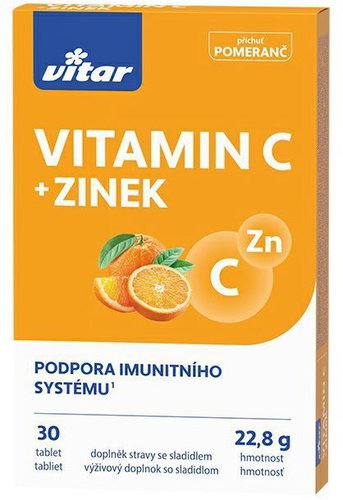Vitar Vitamin C + Zinc 30 tablets - Vitamin C - Main image