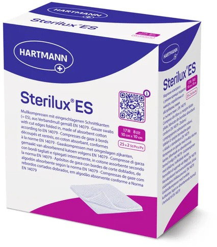 Sterilux ES Compression Gauze 10 × 10 cm sterile 25 × 2 pcs - Medical Bandage - Main image