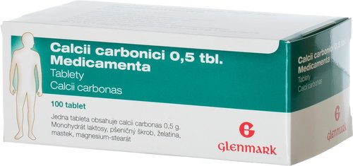 Medicamenta Calcii Carbonici 0,5 100 tablets - Medicinal Product - Main image