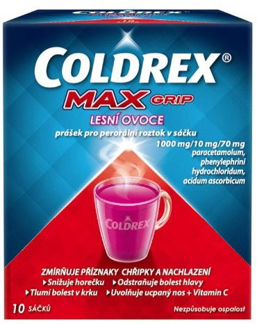 Coldrex MaxGrip Forest Fruit 10 sachets - Medicinal Product - Main image