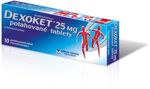 Dexoket 25 mg 10 tablets - Medicinal Product - Main image