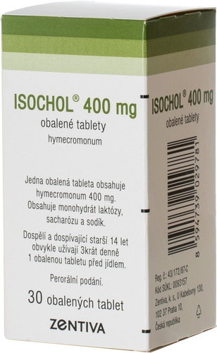 Isochol 400 mg 30 tablets - Medicinal Product - Main image