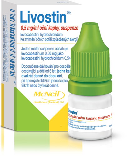 Livostin 0.5 mg/ml eye drops, suspension 4 ml - Medicinal Product - Main image