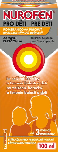 Nurofen for children 20 mg/ml orange suspension 100 ml - Medicinal Product - Main image