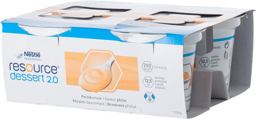 Resource Dessert 2.0 peach 4 × 125 g - Food for Special Medical Purposes - Main image