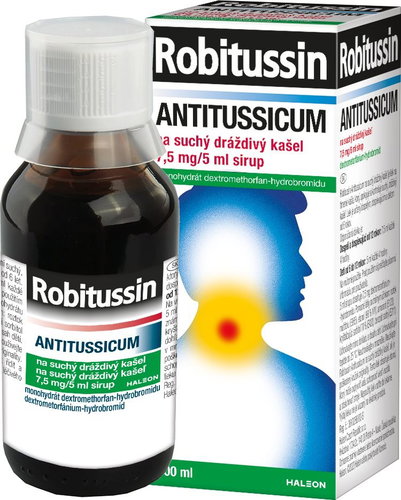 Robitussin Antitussicum 7,5 mg/5 ml, dry cough syrup 100 ml - Medicinal Product - Main image