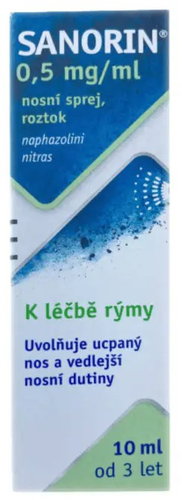 Sanorin 0,5‰ nasal spray 10 ml - Medicinal Product - Main image