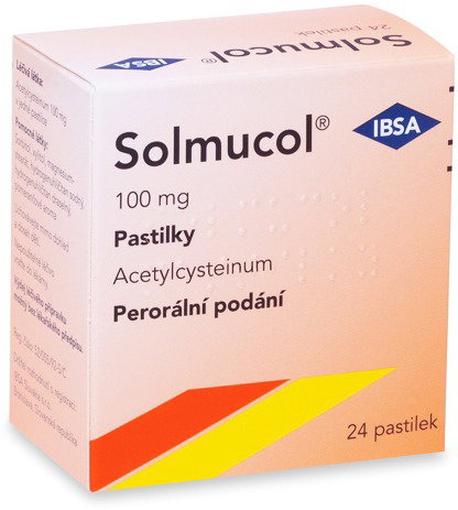 Solmucol 100 mg 24 lozenges - Medicinal Product - Main image