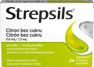 Strepsils Lemon without sugar 24 lozenges - Medicinal Product