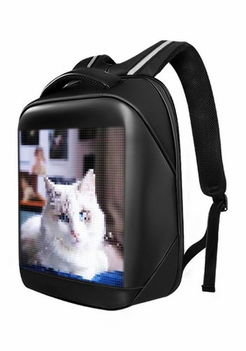 OXE LED Smart backpack with display, black - Children's Backpack - Main image