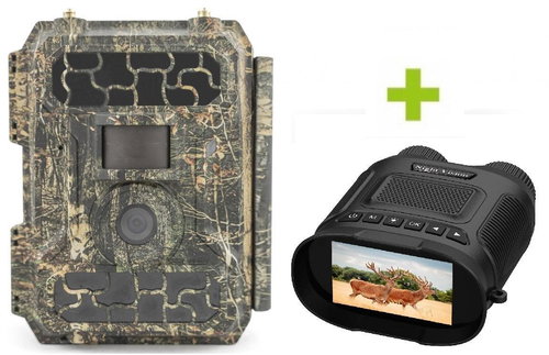 OXE Panther 4G photo trap and OXE DV29 binocular night vision + 32GB SD card, SIM card - Camera Trap - Main image
