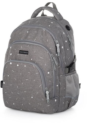 Oxybag Student Backpack Oxy Scooler Grey geometric - Backpack - Main image