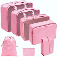 Livefy cestovní set organizérů LuxePack 7 ks, růžový - Packing Cubes