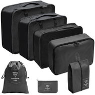Livefy cestovní set organizérů LuxePack 7 ks, černý - Packing Cubes