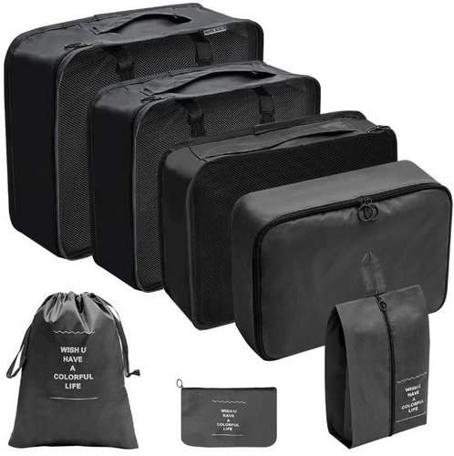 Livefy LuxePack travel organizer set 7 pcs, black - Packing Cubes - Main image