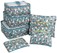 Suitcasesplus Travel organizers LP13760 grey with flowers - Packing Cubes