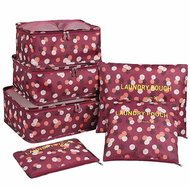 Suitcasesplus Travel organizers LP13761 burgundy with flowers - Packing Cubes